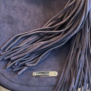 Rebecca Minkoff Blue Shoulder Bag with Tassel and Drawstring